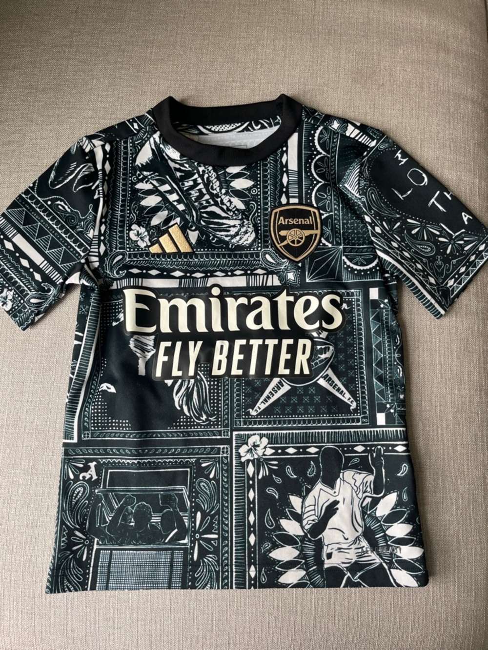 Arsenal x Ian Wright Black Graphic Jersey *kids*